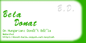 bela donat business card